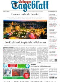 Titelbild der Ausgabe 98/2026 von Coburger Tageblatt. Diese Zeitschrift und viele weitere Zeitungsabos als Abo oder epaper bei United Kiosk online kaufen.