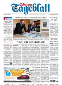 Titelbild der Ausgabe 233/2026 von Coburger Tageblatt. Diese Zeitschrift und viele weitere Zeitungsabos als Abo oder epaper bei United Kiosk online kaufen.