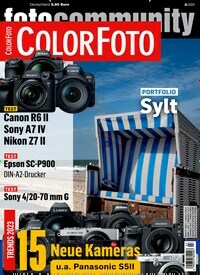 Titelbild der Ausgabe 3/2023 von ColorFoto. Diese Zeitschrift und viele weitere Audiomagazine, Filmmagazine und Fotozeitschriften als Abo oder epaper bei United Kiosk online kaufen.