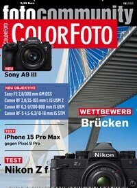 Titelbild der Ausgabe 12/2023 von ColorFoto. Diese Zeitschrift und viele weitere Audiomagazine, Filmmagazine und Fotozeitschriften als Abo oder epaper bei United Kiosk online kaufen.