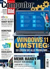 Titelbild der Ausgabe 2/2022 von Computer Bild. Diese Zeitschrift und viele weitere Computerzeitschriften, Tabletmagazine und Smartphonemagazine als Abo oder epaper bei United Kiosk online kaufen.