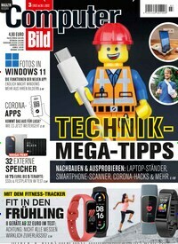 Titelbild der Ausgabe 3/2022 von Computer Bild. Diese Zeitschrift und viele weitere Computerzeitschriften, Tabletmagazine und Smartphonemagazine als Abo oder epaper bei United Kiosk online kaufen.