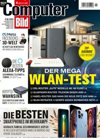 Titelbild der Ausgabe 4/2022 von Computer Bild. Diese Zeitschrift und viele weitere Computerzeitschriften, Tabletmagazine und Smartphonemagazine als Abo oder epaper bei United Kiosk online kaufen.