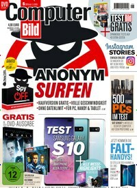 Titelbild der Ausgabe 6/2019 von Computer Bild. Diese Zeitschrift und viele weitere Computerzeitschriften, Tabletmagazine und Smartphonemagazine als Abo oder epaper bei United Kiosk online kaufen.