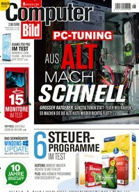 Titelbild der Ausgabe 8/2019 von Computer Bild. Diese Zeitschrift und viele weitere Computerzeitschriften, Tabletmagazine und Smartphonemagazine als Abo oder epaper bei United Kiosk online kaufen.