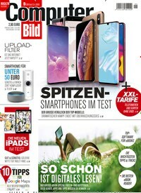 Titelbild der Ausgabe 9/2019 von Computer Bild. Diese Zeitschrift und viele weitere Computerzeitschriften, Tabletmagazine und Smartphonemagazine als Abo oder epaper bei United Kiosk online kaufen.