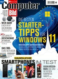 Titelbild der Ausgabe 26/2021 von Computer Bild. Diese Zeitschrift und viele weitere Computerzeitschriften, Tabletmagazine und Smartphonemagazine als Abo oder epaper bei United Kiosk online kaufen.