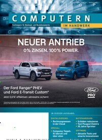 Titelbild der Ausgabe 6/2025 von Computern im Handwerk. Diese Zeitschrift und viele weitere Architekturzeitschriften und Bauzeitschriften als Abo oder epaper bei United Kiosk online kaufen.