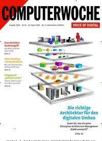 Titelbild der Ausgabe 34/2022 von Computerwoche. Diese Zeitschrift und viele weitere Businessmagazine als Abo oder epaper bei United Kiosk online kaufen.