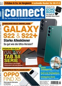 Titelbild der Ausgabe 5/2022 von connect. Diese Zeitschrift und viele weitere Audiomagazine, Filmmagazine und Fotozeitschriften als Abo oder epaper bei United Kiosk online kaufen.