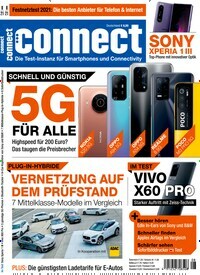 Titelbild der Ausgabe 8/2021 von connect. Diese Zeitschrift und viele weitere Audiomagazine, Filmmagazine und Fotozeitschriften als Abo oder epaper bei United Kiosk online kaufen.