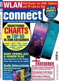 Titelbild der Ausgabe 11/2018 von connect. Diese Zeitschrift und viele weitere Audiomagazine, Filmmagazine und Fotozeitschriften als Abo oder epaper bei United Kiosk online kaufen.