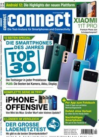 Titelbild der Ausgabe 12/2021 von connect. Diese Zeitschrift und viele weitere Audiomagazine, Filmmagazine und Fotozeitschriften als Abo oder epaper bei United Kiosk online kaufen.