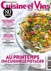 Titelbild der Ausgabe 212/2023 von Cuisine et Vins de France. Diese Zeitschrift und viele weitere Gartenzeitschriften und Wohnzeitschriften als Abo oder epaper bei United Kiosk online kaufen.