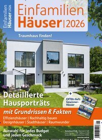 Titelbild der Ausgabe 1/2026 von Das Einfamilienhaus EinfamilienHäuser. Diese Zeitschrift und viele weitere Gartenzeitschriften und Wohnzeitschriften als Abo oder epaper bei United Kiosk online kaufen.
