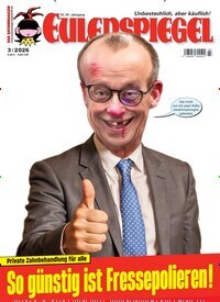 Titelbild der Ausgabe 3/2026 von Das Satiremagazin EULENSPIEGEL. Diese Zeitschrift und viele weitere Lifestylemagazine und Peoplemagazine als Abo oder epaper bei United Kiosk online kaufen.