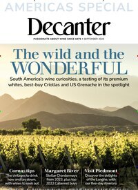 Titelbild der Ausgabe 9/2025 von Decanter. Diese Zeitschrift und viele weitere Gartenzeitschriften und Wohnzeitschriften als Abo oder epaper bei United Kiosk online kaufen.