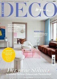Titelbild der Ausgabe 1/2022 von DECO HOME. Diese Zeitschrift und viele weitere Gartenzeitschriften und Wohnzeitschriften als Abo oder epaper bei United Kiosk online kaufen.