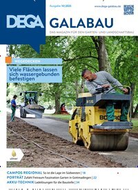 Titelbild der Ausgabe 10/2025 von Dega Galabau. Diese Zeitschrift und viele weitere Naturzeitschriften, Landwirtschaftszeitungen und Umweltmagazine als Abo oder epaper bei United Kiosk online kaufen.