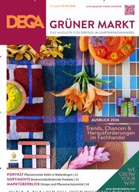 Titelbild der Ausgabe 1/2026 von Dega Grüner Markt. Diese Zeitschrift und viele weitere Naturzeitschriften, Landwirtschaftszeitungen und Umweltmagazine als Abo oder epaper bei United Kiosk online kaufen.