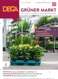 Titelbild der Ausgabe 9/2023 von Dega Grüner Markt. Diese Zeitschrift und viele weitere Naturzeitschriften, Landwirtschaftszeitungen und Umweltmagazine als Abo oder epaper bei United Kiosk online kaufen.