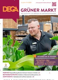 Titelbild der Ausgabe 11/2025 von Dega Grüner Markt. Diese Zeitschrift und viele weitere Naturzeitschriften, Landwirtschaftszeitungen und Umweltmagazine als Abo oder epaper bei United Kiosk online kaufen.