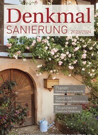 Titelbild der Ausgabe 1/2023 von Denkmalsanierung. Diese Zeitschrift und viele weitere Gartenzeitschriften und Wohnzeitschriften als Abo oder epaper bei United Kiosk online kaufen.
