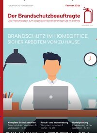 Titelbild der Ausgabe 2/2026 von Der Brandschutzbeauftragte. Diese Zeitschrift und viele weitere Jurazeitschriften und Zeitschriften für Verwaltung als Abo oder epaper bei United Kiosk online kaufen.