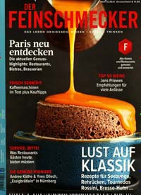 Titelbild der Ausgabe 12/2021 von Der Feinschmecker. Diese Zeitschrift und viele weitere Kochzeitschriften und Backzeitschriften als Abo oder epaper bei United Kiosk online kaufen.