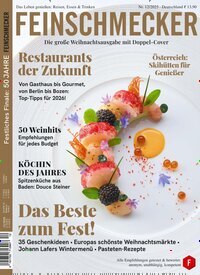 Titelbild der Ausgabe 12/2025 von Der Feinschmecker. Diese Zeitschrift und viele weitere Kochzeitschriften und Backzeitschriften als Abo oder epaper bei United Kiosk online kaufen.