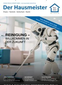 Titelbild der Ausgabe 4/2025 von Der Hausmeister. Diese Zeitschrift und viele weitere Businessmagazine als Abo oder epaper bei United Kiosk online kaufen.