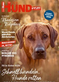 Titelbild der Ausgabe 8/2026 von Der Hund. Diese Zeitschrift und viele weitere Elternzeitschriften und Tierzeitschriften als Abo oder epaper bei United Kiosk online kaufen.