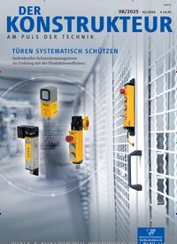 Titelbild der Ausgabe 8/2025 von Der Konstrukteur. Diese Zeitschrift und viele weitere Industriemagazine und Handwerkmagazine als Abo oder epaper bei United Kiosk online kaufen.