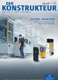 Titelbild der Ausgabe 11/2023 von Der Konstrukteur. Diese Zeitschrift und viele weitere Industriemagazine und Handwerkmagazine als Abo oder epaper bei United Kiosk online kaufen.