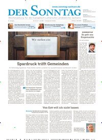 Titelbild der Ausgabe 24/2026 von Der Sonntag. Diese Zeitschrift und viele weitere Kunstmagazine und Kulturmagazine als Abo oder epaper bei United Kiosk online kaufen.