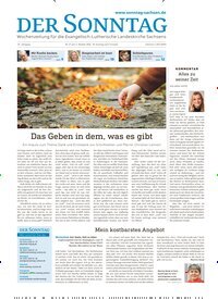 Titelbild der Ausgabe 41/2026 von Der Sonntag. Diese Zeitschrift und viele weitere Kunstmagazine und Kulturmagazine als Abo oder epaper bei United Kiosk online kaufen.