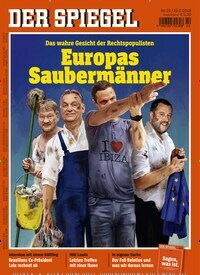 Titelbild der Ausgabe 22/2019 von Der Spiegel. Diese Zeitschrift und viele weitere Wirtschaftsmagazine und Politikmagazine als Abo oder epaper bei United Kiosk online kaufen.