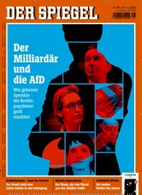 Titelbild der Ausgabe 48/2018 von Der Spiegel. Diese Zeitschrift und viele weitere Wirtschaftsmagazine und Politikmagazine als Abo oder epaper bei United Kiosk online kaufen.