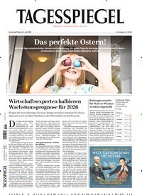 Titelbild der Ausgabe 90/2026 von Der Tagesspiegel. Diese Zeitschrift und viele weitere Zeitungsabos als Abo oder epaper bei United Kiosk online kaufen.