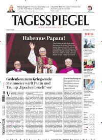 Titelbild der Ausgabe 123/2025 von Der Tagesspiegel. Diese Zeitschrift und viele weitere Zeitungsabos als Abo oder epaper bei United Kiosk online kaufen.