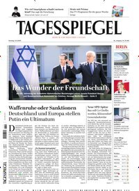 Titelbild der Ausgabe 127/2025 von Der Tagesspiegel. Diese Zeitschrift und viele weitere Zeitungsabos als Abo oder epaper bei United Kiosk online kaufen.