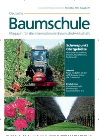 Titelbild der Ausgabe 11/2018 von Deutsche Baumschule. Diese Zeitschrift und viele weitere Naturzeitschriften, Landwirtschaftszeitungen und Umweltmagazine als Abo oder epaper bei United Kiosk online kaufen.