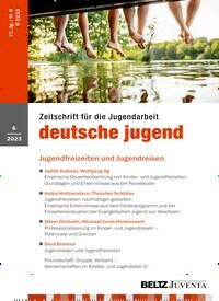 Titelbild der Ausgabe 6/2023 von deutsche jugend. Diese Zeitschrift und viele weitere Zeitschriften für Pädagogik als Abo oder epaper bei United Kiosk online kaufen.