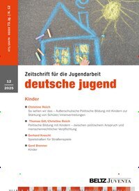 Titelbild der Ausgabe 12/2025 von deutsche jugend. Diese Zeitschrift und viele weitere Zeitschriften für Pädagogik als Abo oder epaper bei United Kiosk online kaufen.