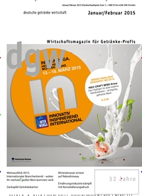 Titelbild der Ausgabe 2/2015 von dgw deutsche getränke wirtschaft. Diese Zeitschrift und viele weitere Gastronomiezeitschriften, Fashionmagazine, Beautymagazine als Abo oder epaper bei United Kiosk online kaufen.