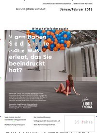 Titelbild der Ausgabe 2/2018 von dgw deutsche getränke wirtschaft. Diese Zeitschrift und viele weitere Gastronomiezeitschriften, Fashionmagazine, Beautymagazine als Abo oder epaper bei United Kiosk online kaufen.
