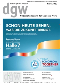 Titelbild der Ausgabe 3/2012 von dgw deutsche getränke wirtschaft. Diese Zeitschrift und viele weitere Gastronomiezeitschriften, Fashionmagazine, Beautymagazine als Abo oder epaper bei United Kiosk online kaufen.
