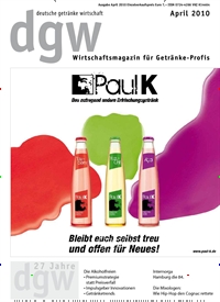 Titelbild der Ausgabe 4/2010 von dgw deutsche getränke wirtschaft. Diese Zeitschrift und viele weitere Gastronomiezeitschriften, Fashionmagazine, Beautymagazine als Abo oder epaper bei United Kiosk online kaufen.