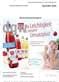 Titelbild der Ausgabe 4/2020 von dgw deutsche getränke wirtschaft. Diese Zeitschrift und viele weitere Gastronomiezeitschriften, Fashionmagazine, Beautymagazine als Abo oder epaper bei United Kiosk online kaufen.