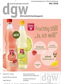 Titelbild der Ausgabe 5/2018 von dgw deutsche getränke wirtschaft. Diese Zeitschrift und viele weitere Gastronomiezeitschriften, Fashionmagazine, Beautymagazine als Abo oder epaper bei United Kiosk online kaufen.